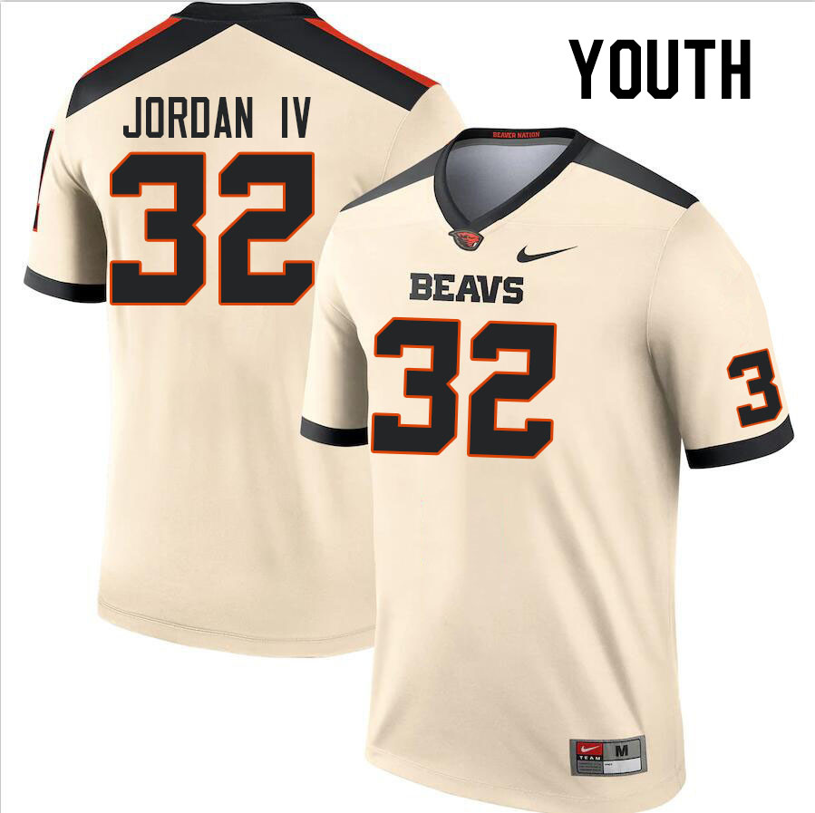 Youth #32 Melvin Jordan IV Oregon State Beavers College Football Jerseys Stitched Sale-Cream